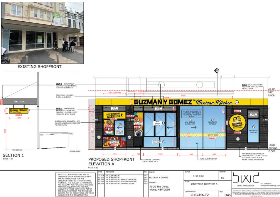 Proposed Guzman y Gomez tenancy
