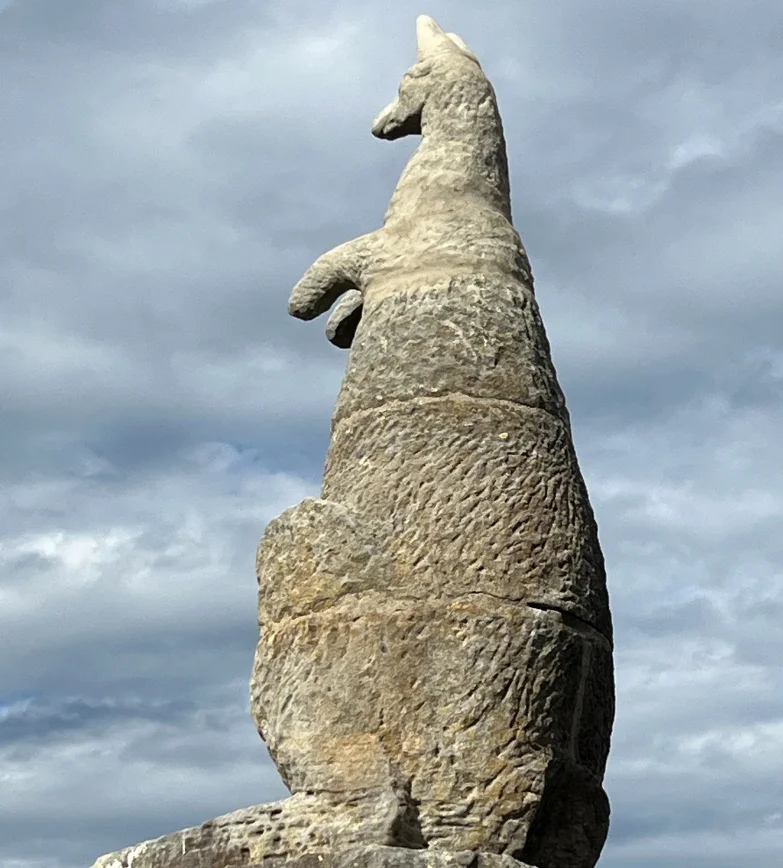 Restored kangaroo statue in Manly